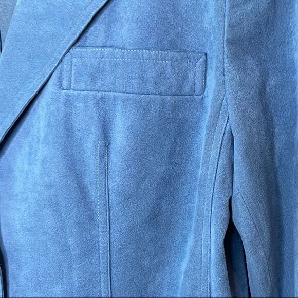 Vintage Ernst‎ Strauss Saks Ultrasuede Blazer Blue - Picture 4 of 8